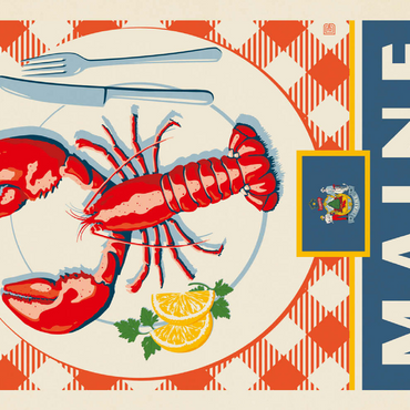 Darstellung des Puzzle Motivs Maine: The Pine Tree State 200 Puzzle 3D Modell