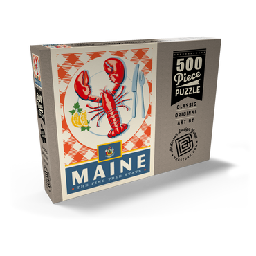 Darstellung des Puzzle Motivs Maine: The Pine Tree State 500 Puzzle Schachtel Ansicht2