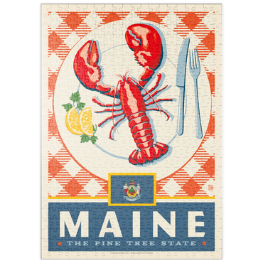 Darstellung des Puzzle Motivs puzzleplate Maine: The Pine Tree State 500 Puzzle