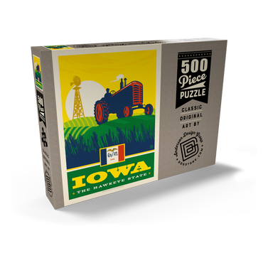 Darstellung des Puzzle Motivs Iowa: The Hawkeye State 500 Puzzle Schachtel Ansicht2