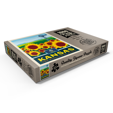 Darstellung des Puzzle Motivs Kansas: The Sunflower State 1000 Puzzle Schachtel Ansicht1