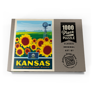 Darstellung des Puzzle Motivs Kansas: The Sunflower State 1000 Puzzle Schachtel Ansicht3