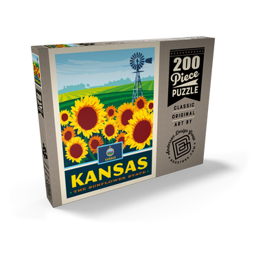 Darstellung des Puzzle Motivs Kansas: The Sunflower State 200 Puzzle Schachtel Ansicht2