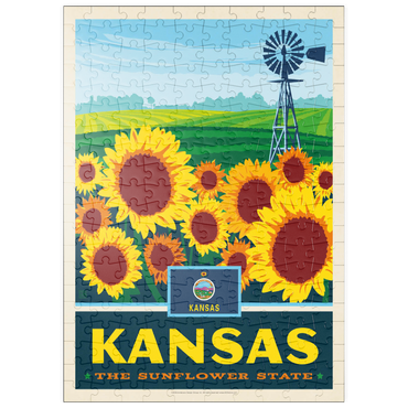 Darstellung des Puzzle Motivs puzzleplate Kansas: The Sunflower State 200 Puzzle