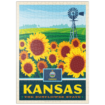 Darstellung des Puzzle Motivs puzzleplate Kansas: The Sunflower State 500 Puzzle