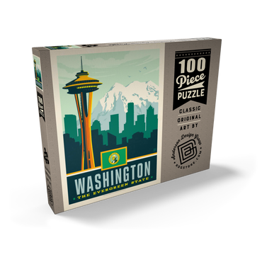 Darstellung des Puzzle Motivs Washington: The Evergreen State 100 Puzzle Schachtel Ansicht2