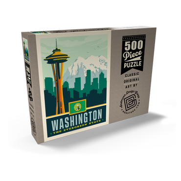 Darstellung des Puzzle Motivs Washington: The Evergreen State 500 Puzzle Schachtel Ansicht2