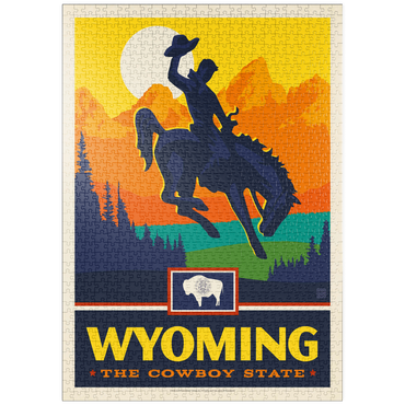 Darstellung des Puzzle Motivs puzzleplate Wyoming: The Cowboy State 1000 Puzzle
