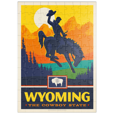 Darstellung des Puzzle Motivs puzzleplate Wyoming: The Cowboy State 100 Puzzle