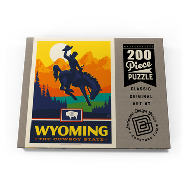 Darstellung des Puzzle Motivs Wyoming: The Cowboy State 200 Puzzle Schachtel Ansicht3