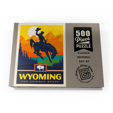 Darstellung des Puzzle Motivs Wyoming: The Cowboy State 500 Puzzle Schachtel Ansicht3