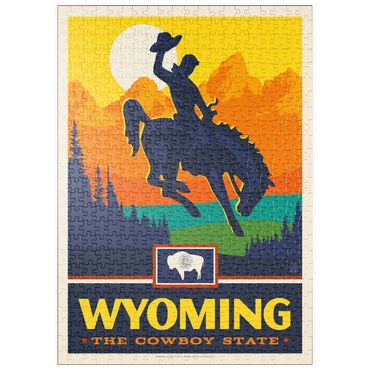 Darstellung des Puzzle Motivs puzzleplate Wyoming: The Cowboy State 500 Puzzle