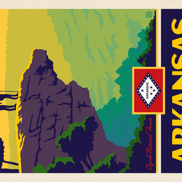 Darstellung des Puzzle Motivs Arkansas: The Natural State 1000 Puzzle 3D Modell