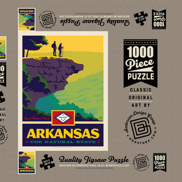 Darstellung des Puzzle Motivs Arkansas: The Natural State 1000 Puzzle Schachtel 3D Modell