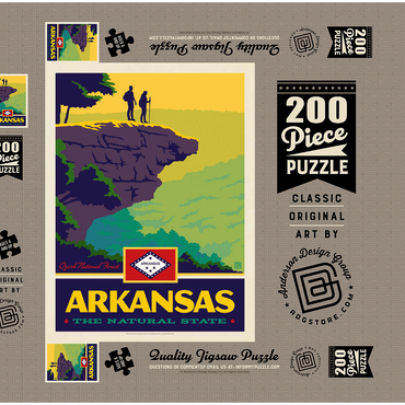 Darstellung des Puzzle Motivs Arkansas: The Natural State 200 Puzzle Schachtel 3D Modell