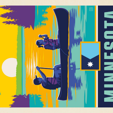 Darstellung des Puzzle Motivs Minnesota: Land of 10,000 Lakes 100 Puzzle 3D Modell