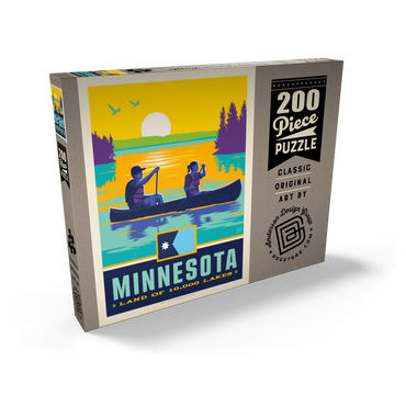 Darstellung des Puzzle Motivs Minnesota: Land of 10,000 Lakes 200 Puzzle Schachtel Ansicht2