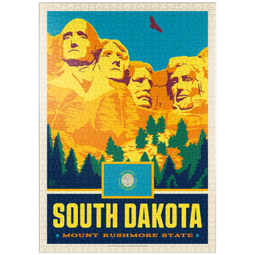 Darstellung des Puzzle Motivs puzzleplate South Dakota: Mount Rushmore State 1000 Puzzle