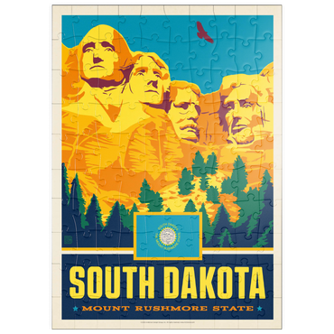 Darstellung des Puzzle Motivs puzzleplate South Dakota: Mount Rushmore State 100 Puzzle