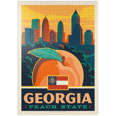Darstellung des Puzzle Motivs puzzleplate Georgia: Peach State 1000 Puzzle