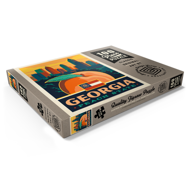 Darstellung des Puzzle Motivs Georgia: Peach State 100 Puzzle Schachtel Ansicht1