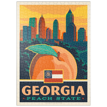 Darstellung des Puzzle Motivs puzzleplate Georgia: Peach State 500 Puzzle