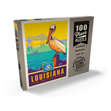 Darstellung des Puzzle Motivs Louisiana: The Pelican State 100 Puzzle Schachtel Ansicht2