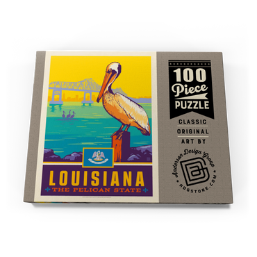 Darstellung des Puzzle Motivs Louisiana: The Pelican State 100 Puzzle Schachtel Ansicht3