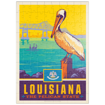 Darstellung des Puzzle Motivs puzzleplate Louisiana: The Pelican State 100 Puzzle