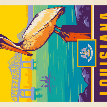 Darstellung des Puzzle Motivs Louisiana: The Pelican State 500 Puzzle 3D Modell