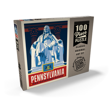 Darstellung des Puzzle Motivs Pennsylvania: The Keystone State 100 Puzzle Schachtel Ansicht2