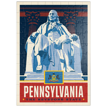Darstellung des Puzzle Motivs puzzleplate Pennsylvania: The Keystone State 100 Puzzle