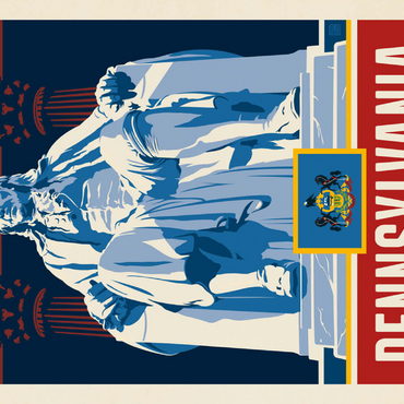 Darstellung des Puzzle Motivs Pennsylvania: The Keystone State 100 Puzzle 3D Modell