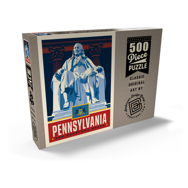Darstellung des Puzzle Motivs Pennsylvania: The Keystone State 500 Puzzle Schachtel Ansicht2