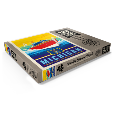 Darstellung des Puzzle Motivs Michigan: The Great Lakes State 100 Puzzle Schachtel Ansicht1