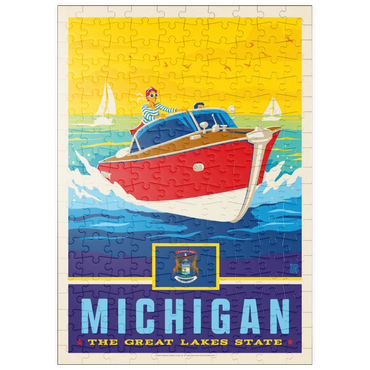 Darstellung des Puzzle Motivs puzzleplate Michigan: The Great Lakes State 200 Puzzle