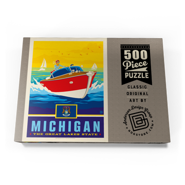 Darstellung des Puzzle Motivs Michigan: The Great Lakes State 500 Puzzle Schachtel Ansicht3