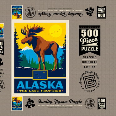 Darstellung des Puzzle Motivs Alaska: The Last Frontier 500 Puzzle Schachtel 3D Modell
