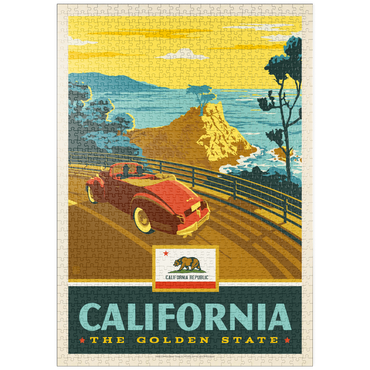 Darstellung des Puzzle Motivs puzzleplate California: The Golden State (Coastline) 1000 Puzzle