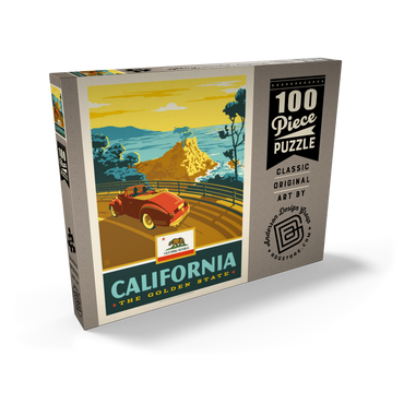 Darstellung des Puzzle Motivs California: The Golden State (Coastline) 100 Puzzle Schachtel Ansicht2
