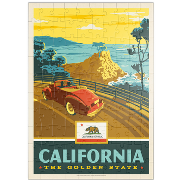 Darstellung des Puzzle Motivs puzzleplate California: The Golden State (Coastline) 100 Puzzle