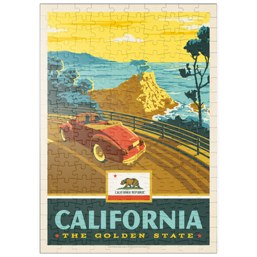 Darstellung des Puzzle Motivs puzzleplate California: The Golden State (Coastline) 200 Puzzle