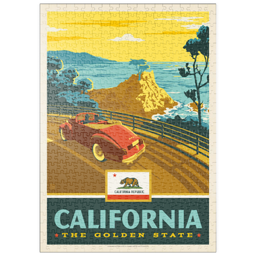 Darstellung des Puzzle Motivs puzzleplate California: The Golden State (Coastline) 500 Puzzle