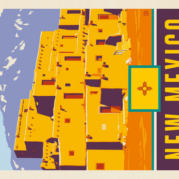 Darstellung des Puzzle Motivs New Mexico: Land of Enchantment 100 Puzzle 3D Modell