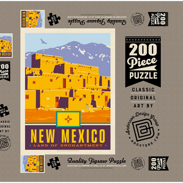 Darstellung des Puzzle Motivs New Mexico: Land of Enchantment 200 Puzzle Schachtel 3D Modell