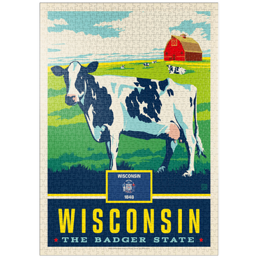 Darstellung des Puzzle Motivs puzzleplate Wisconsin: The Badger State 1000 Puzzle