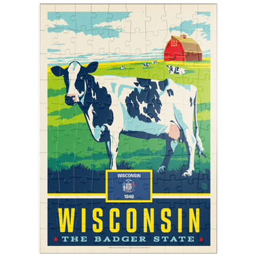 Darstellung des Puzzle Motivs puzzleplate Wisconsin: The Badger State 100 Puzzle