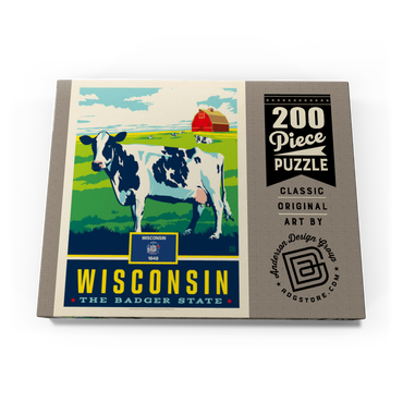 Darstellung des Puzzle Motivs Wisconsin: The Badger State 200 Puzzle Schachtel Ansicht3