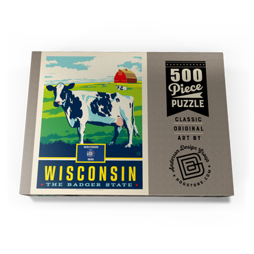 Darstellung des Puzzle Motivs Wisconsin: The Badger State 500 Puzzle Schachtel Ansicht3