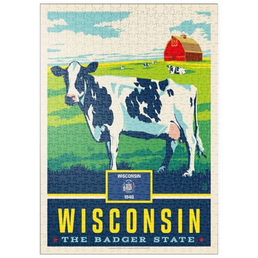 Darstellung des Puzzle Motivs puzzleplate Wisconsin: The Badger State 500 Puzzle